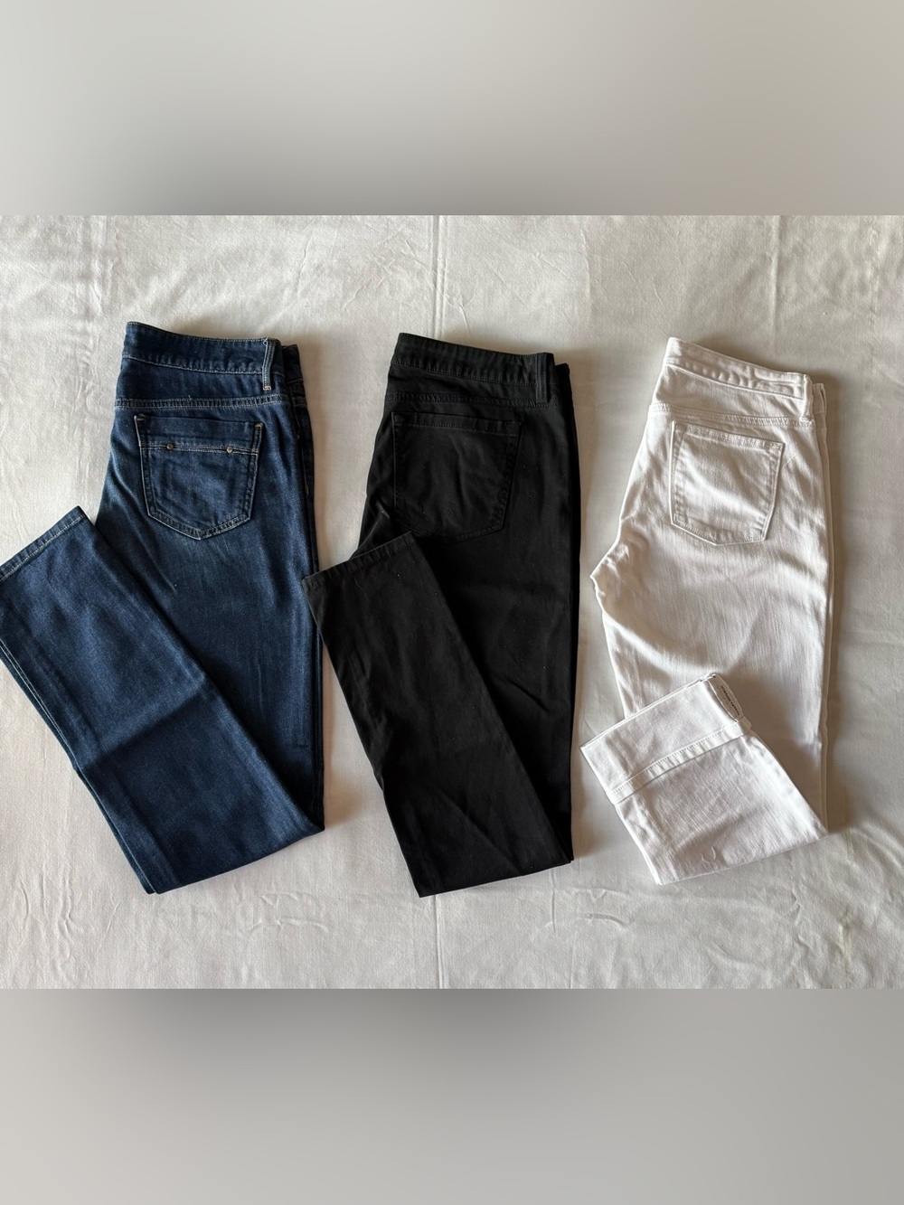 Banana Republic Size 8 Pants Lot Skinny Denim Chino Cropped Jeans 3pc Bundle